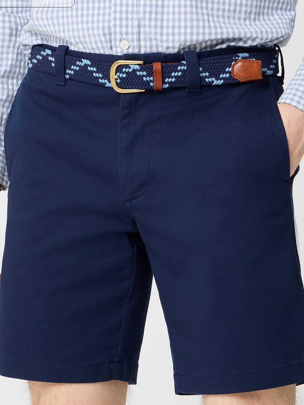 J. Crew Navy Flat-Front Men’s Chino Shorts